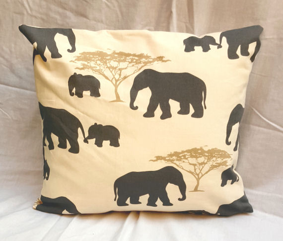 Elephant design Cushion with Zip