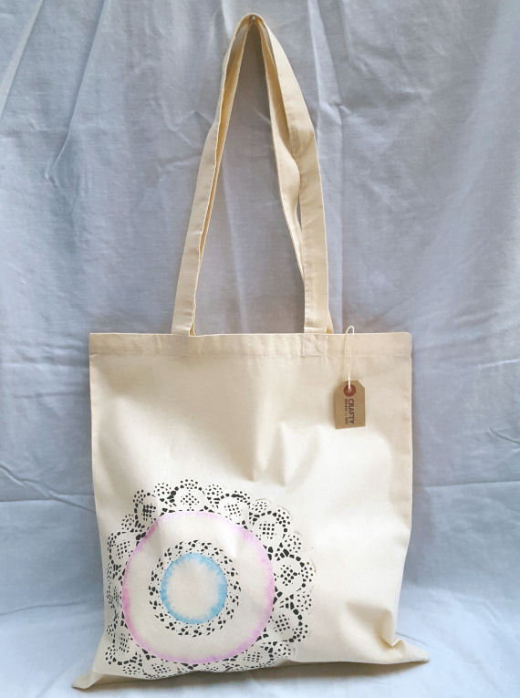 Cotton Tote Bag with a Circular Design